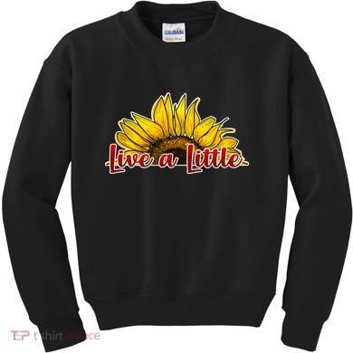 Live A Little Sunflower Kids Sweatshirt