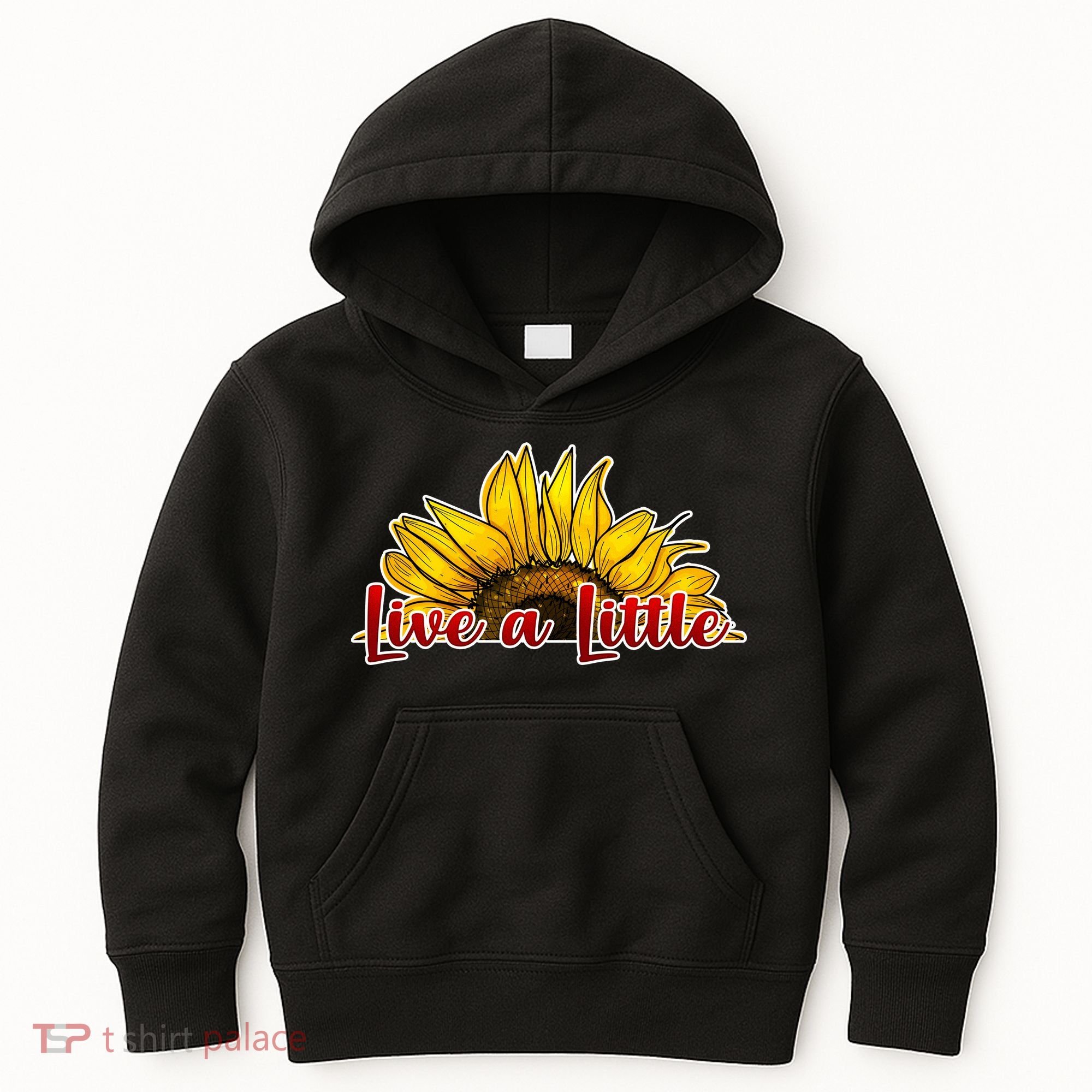Live A Little Sunflower Kids Hoodie