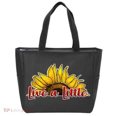 Live A Little Sunflower Tote Bag