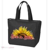 Live A Little Sunflower Tote Bag thumb 3