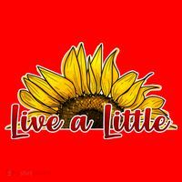 Live A Little Sunflower Santa Hat thumb 1