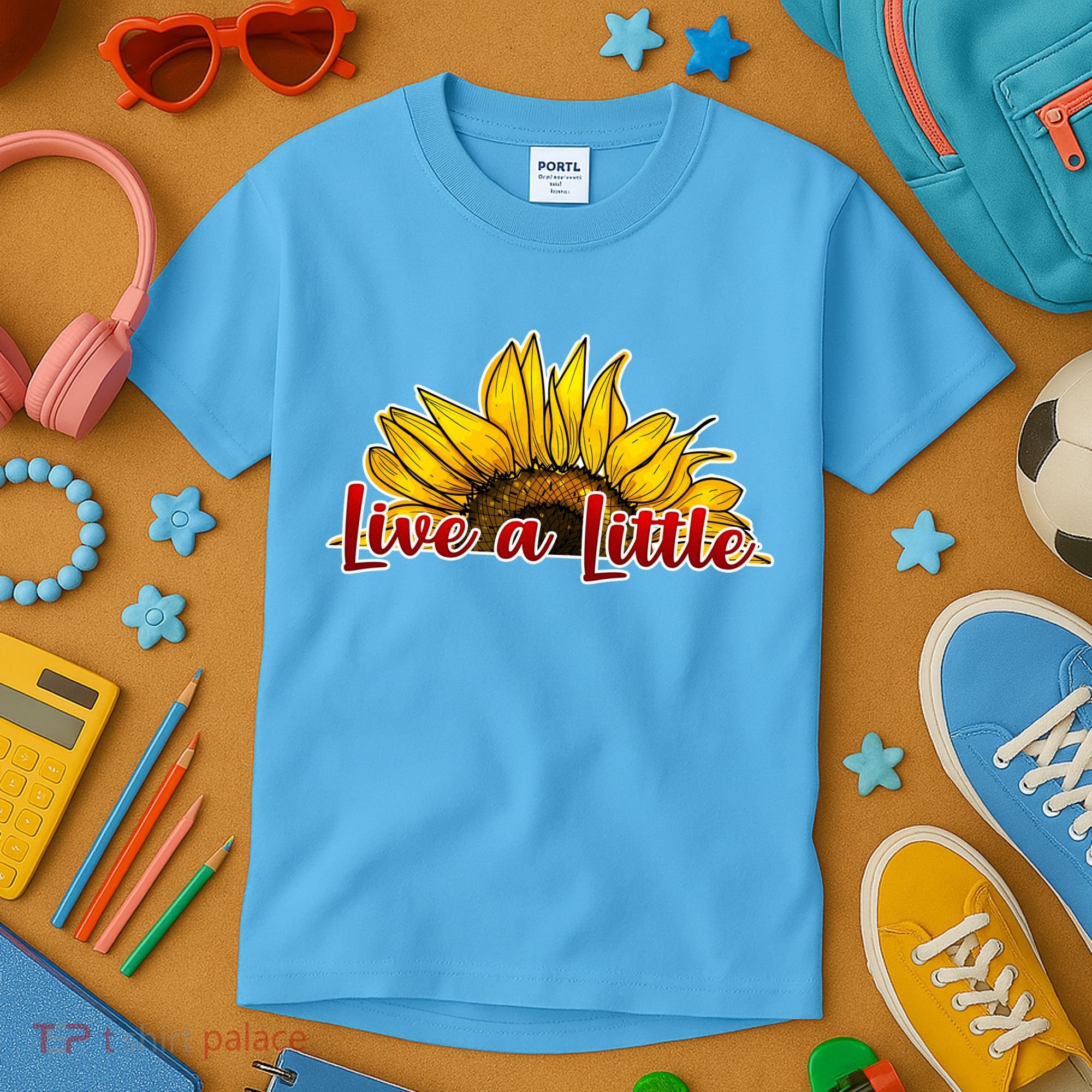 Live A Little Sunflower Kids T-Shirt