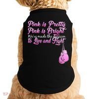 Live And Fight Pink Breast Cancer Doggie Tank thumb 0