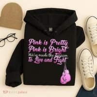 Live And Fight Pink Breast Cancer Hoodie thumb 4