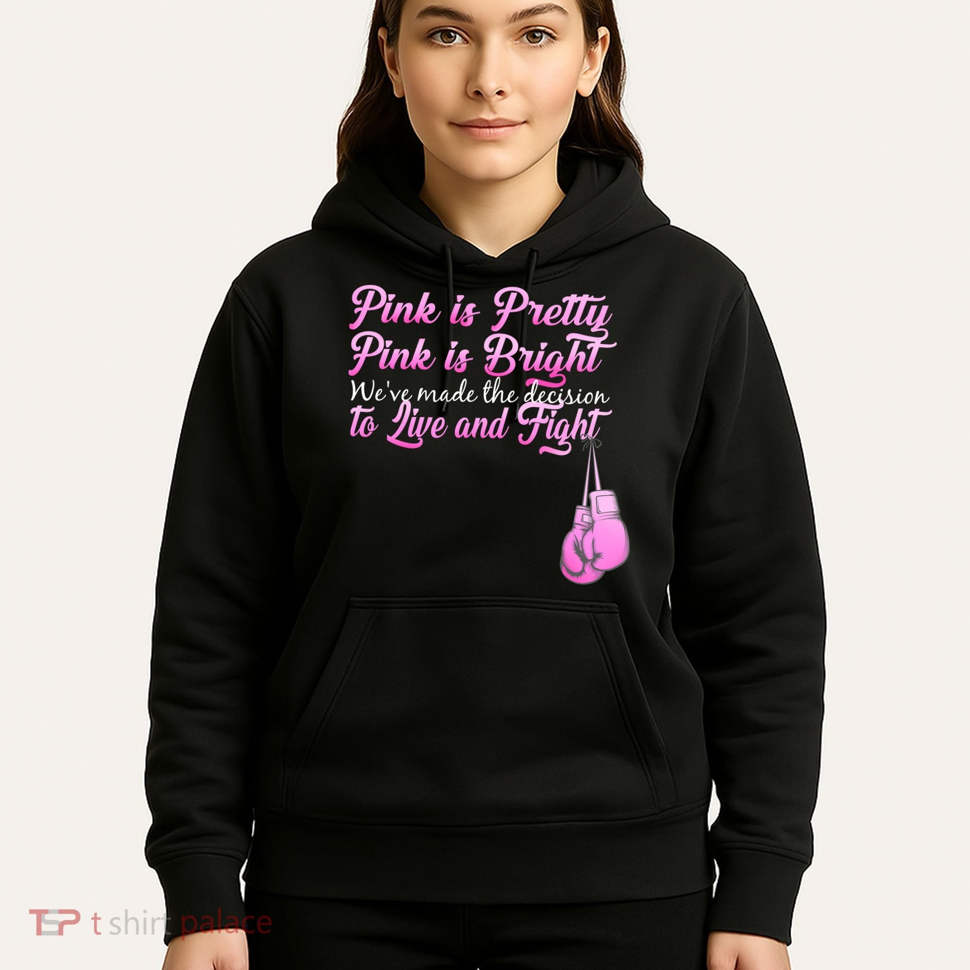 Live And Fight Pink Breast Cancer Hoodie