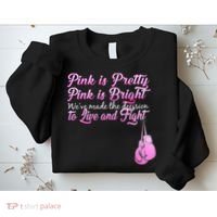 Live And Fight Pink Breast Cancer Sweatshirt thumb 2