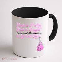 Live And Fight Pink Breast Cancer Coffee Mug thumb 1
