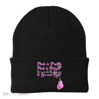 Live And Fight Pink Breast Cancer Beanie