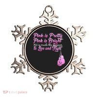 Live And Fight Pink Breast Cancer Ornament thumb 0