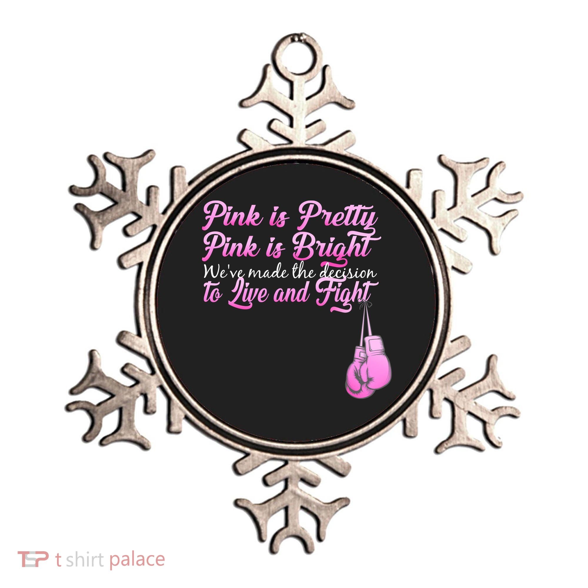 Live And Fight Pink Breast Cancer Ornament