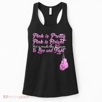 Live And Fight Pink Breast Cancer Women's Tank Top thumb 0