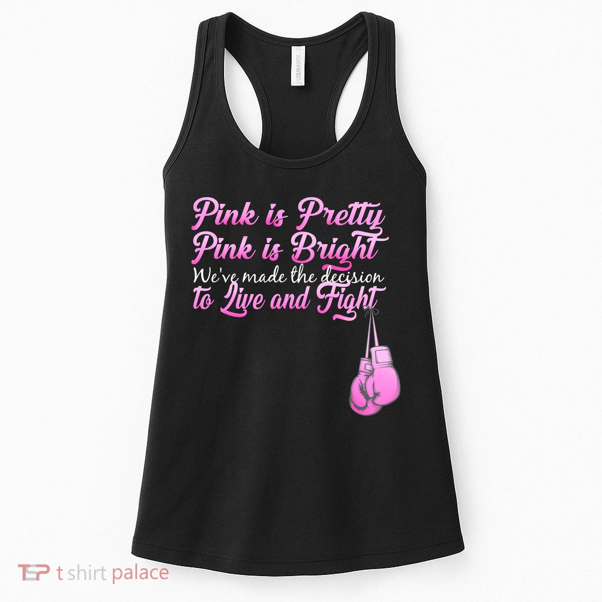 Live And Fight Pink Breast Cancer Women's Tank Top
