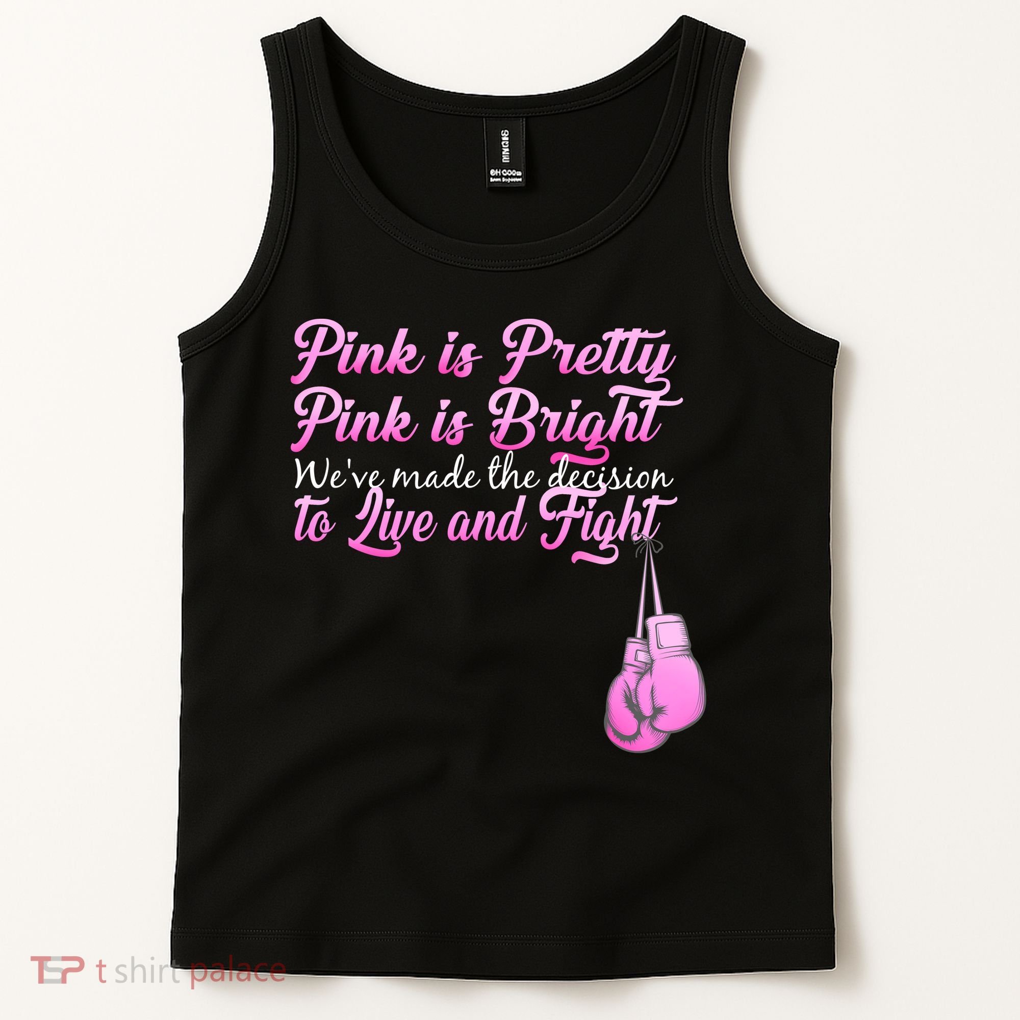 Live And Fight Pink Breast Cancer Tank Top