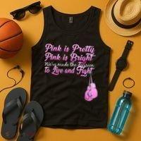 Live And Fight Pink Breast Cancer Tank Top thumb 4
