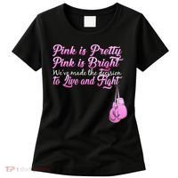 Live And Fight Pink Breast Cancer Women's T-Shirt thumb 0
