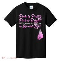 Live And Fight Pink Breast Cancer Kids T-Shirt thumb 0