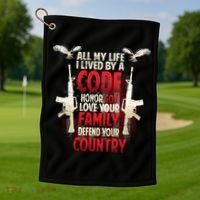 Live By A Code Golf Towel thumb 1