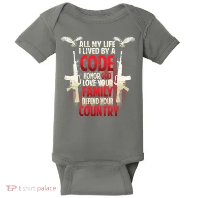 Live By A Code Baby Bodysuit