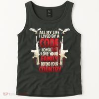 Live By A Code Tank Top thumb 2