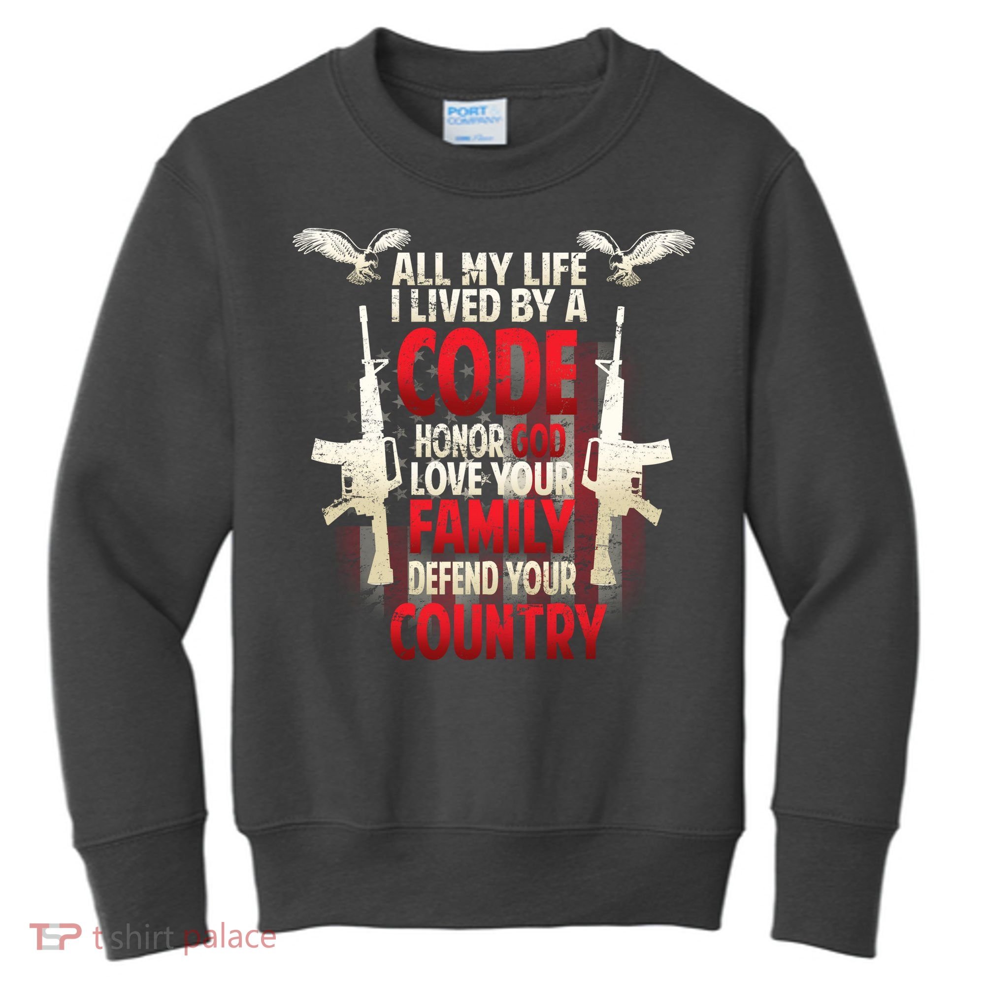 Live By A Code Kids Sweatshirt