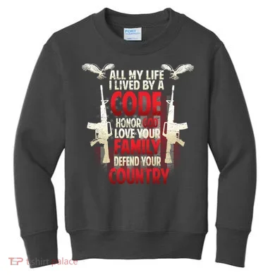 Live By A Code Kids Sweatshirt