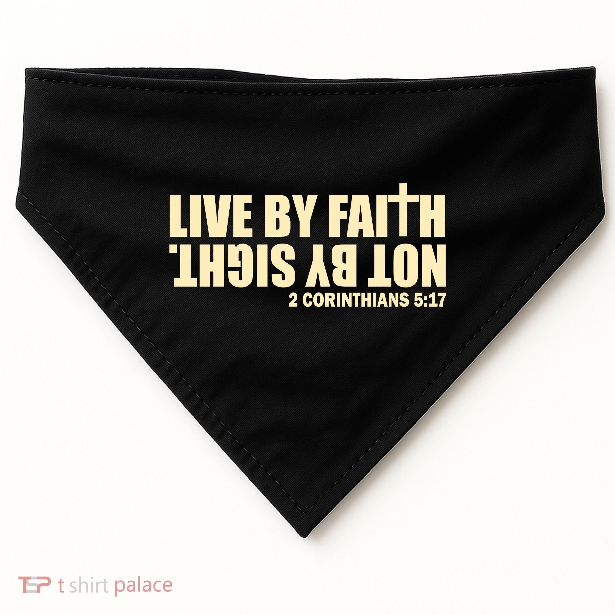Live By Faith Not By Sight USA-Made Doggie Bandana