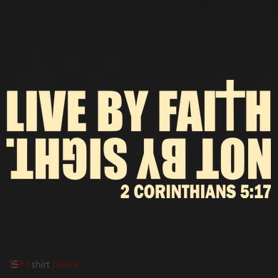 Live By Faith Not By Sight Dry Zone Grid Polo