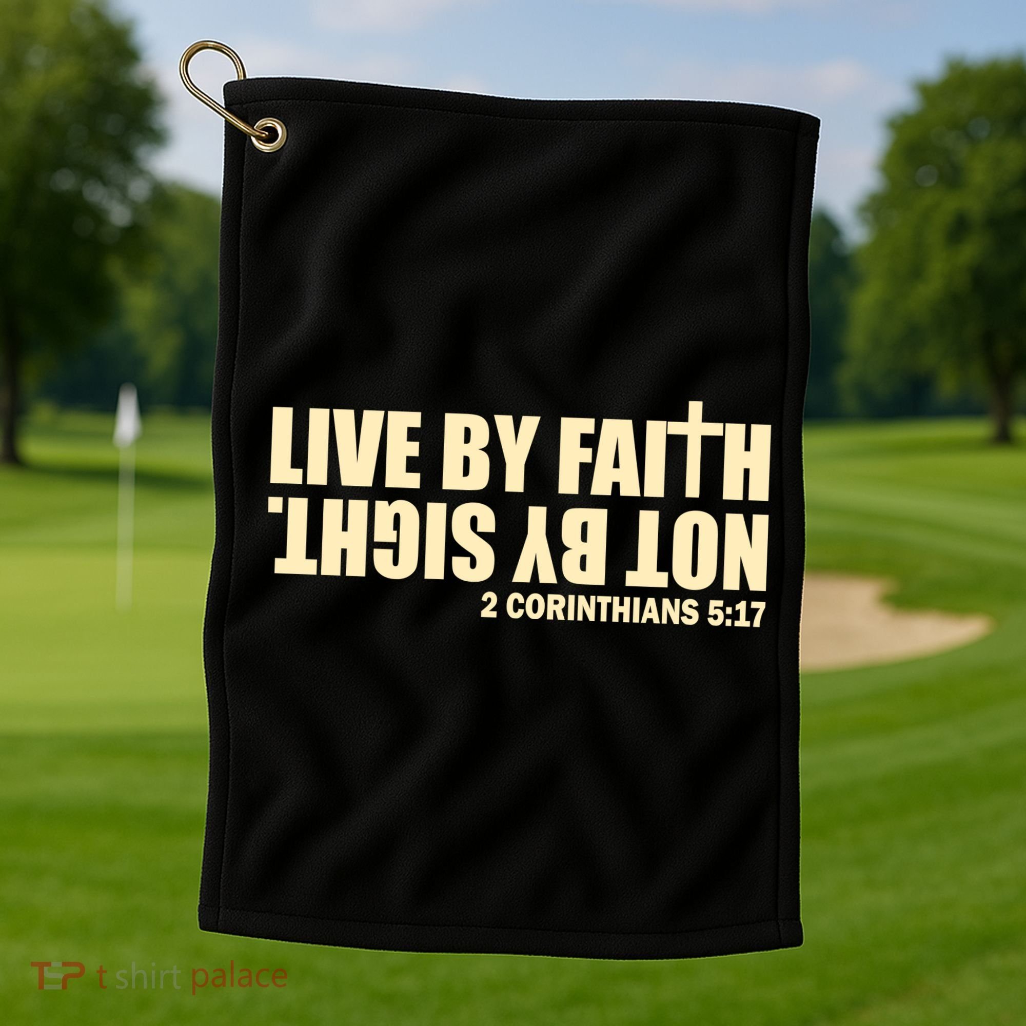 Live By Faith Not By Sight Golf Towel