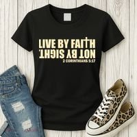 Live By Faith Not By Sight Women's T-Shirt thumb 3