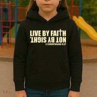 Live By Faith Not By Sight Kids Hoodie thumb 3