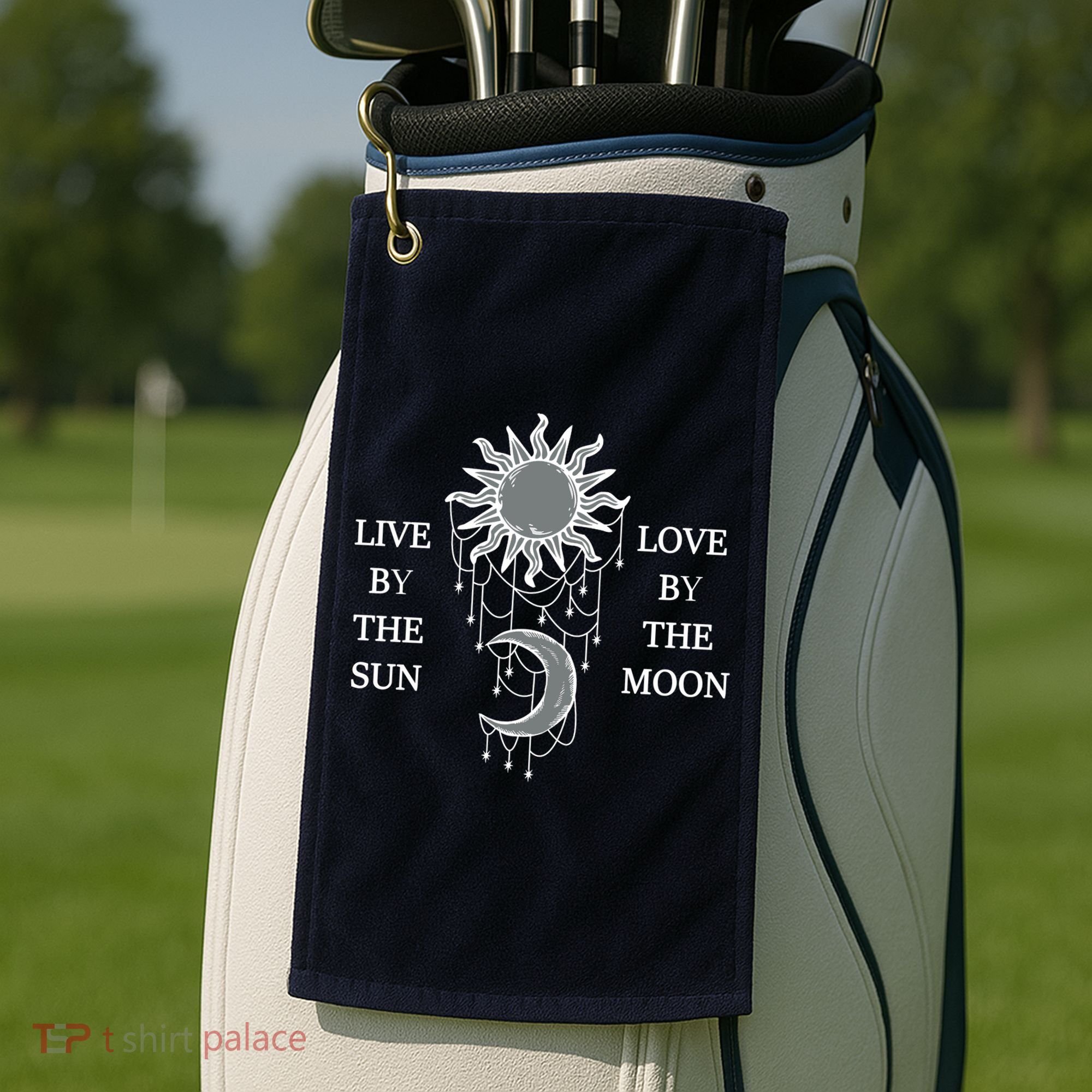 Live By The Sun Love By The Moon Golf Towel