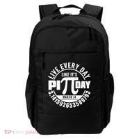Live Every Day Like It's Pi Day March 14 3.14 Emblem Backpack thumb 0
