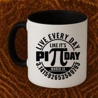 Live Every Day Like It's Pi Day March 14 3.14 Emblem Coffee Mug thumb 2