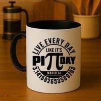 Live Every Day Like It's Pi Day March 14 3.14 Emblem Coffee Mug thumb 4