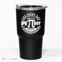 Live Every Day Like It's Pi Day March 14 3.14 Emblem Tumbler thumb 0