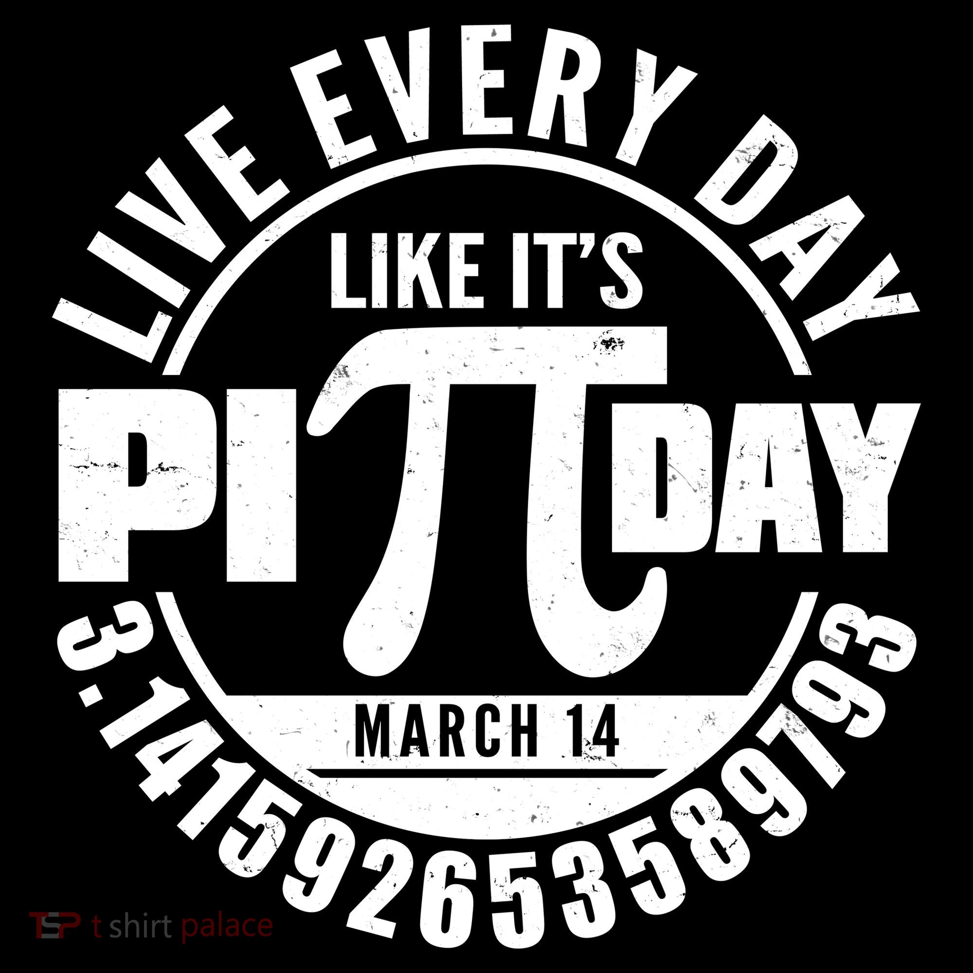 Live Every Day Like It's Pi Day March 14 3.14 Emblem Ornament