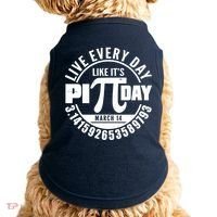 Live Every Day Like It's Pi Day March 14 3.14 Emblem Doggie Tank thumb 0