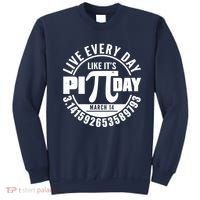 Live Every Day Like It's Pi Day March 14 3.14 Emblem Sweatshirt thumb 0