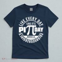 Live Every Day Like It's Pi Day March 14 3.14 Emblem T-Shirt thumb 5