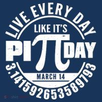 Live Every Day Like It's Pi Day March 14 3.14 Emblem Button thumb 1
