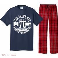 Live Every Day Like It's Pi Day March 14 3.14 Emblem Pajama Set thumb 0