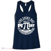 Live Every Day Like It's Pi Day March 14 3.14 Emblem Women's Tank Top thumb 0