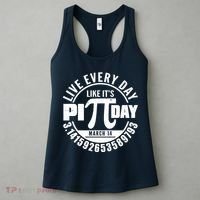 Live Every Day Like It's Pi Day March 14 3.14 Emblem Women's Tank Top thumb 3