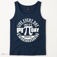 Live Every Day Like It's Pi Day March 14 3.14 Emblem Tank Top thumb 2