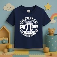 Live Every Day Like It's Pi Day March 14 3.14 Emblem Toddler T-Shirt thumb 3