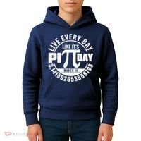 Live Every Day Like It's Pi Day March 14 3.14 Emblem Kids Hoodie thumb 4