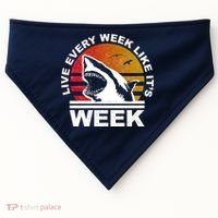 Live Every Week Like It's Shark Week USA-Made Doggie Bandana thumb 0