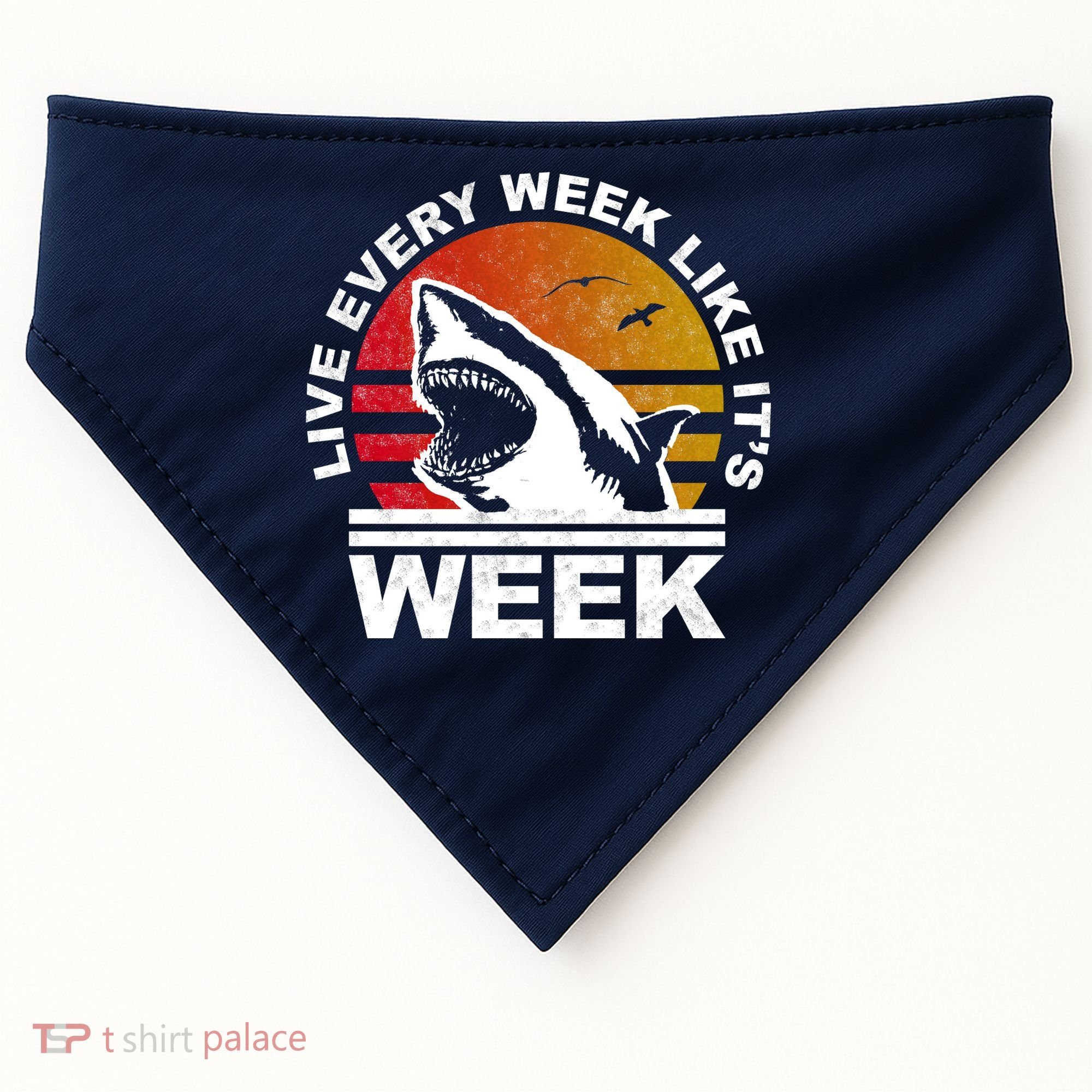 Live Every Week Like It's Shark Week USA-Made Doggie Bandana