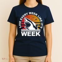 Live Every Week Like It's Shark Week T-Shirt thumb 4