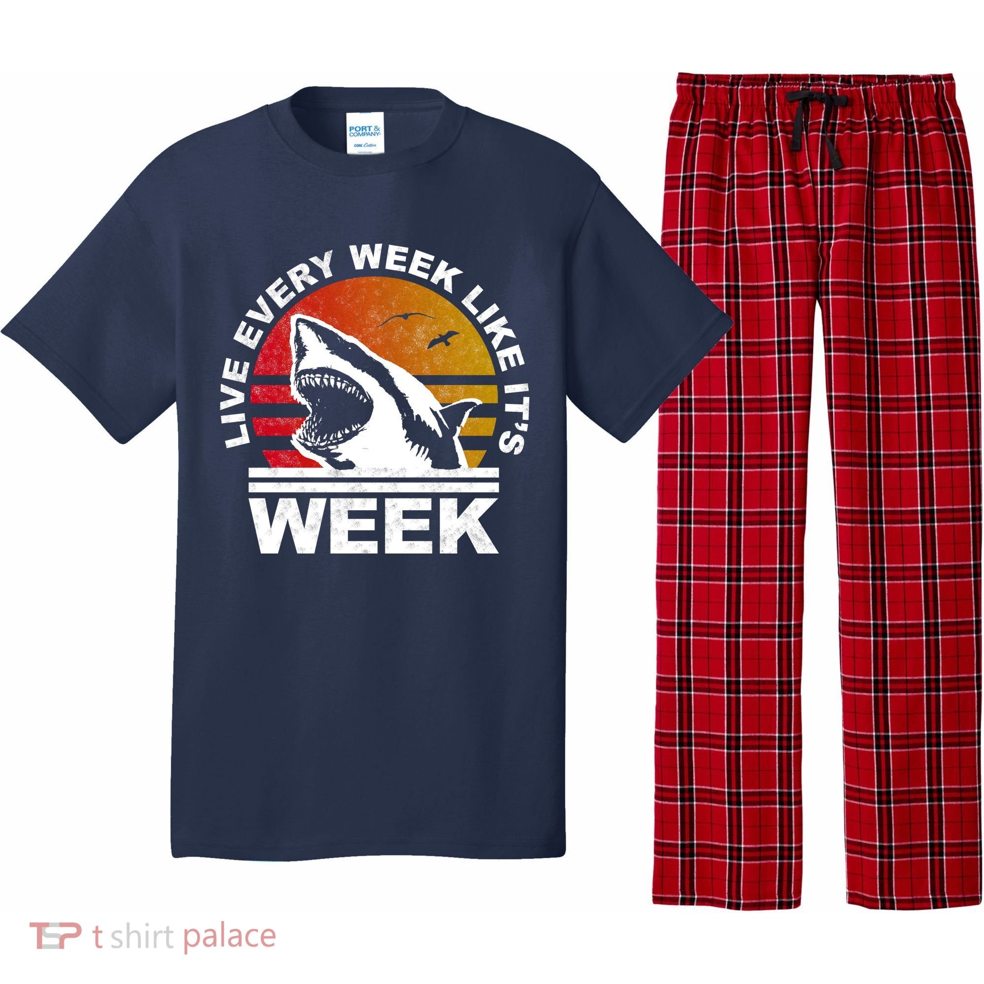 Live Every Week Like It's Shark Week Pajama Set